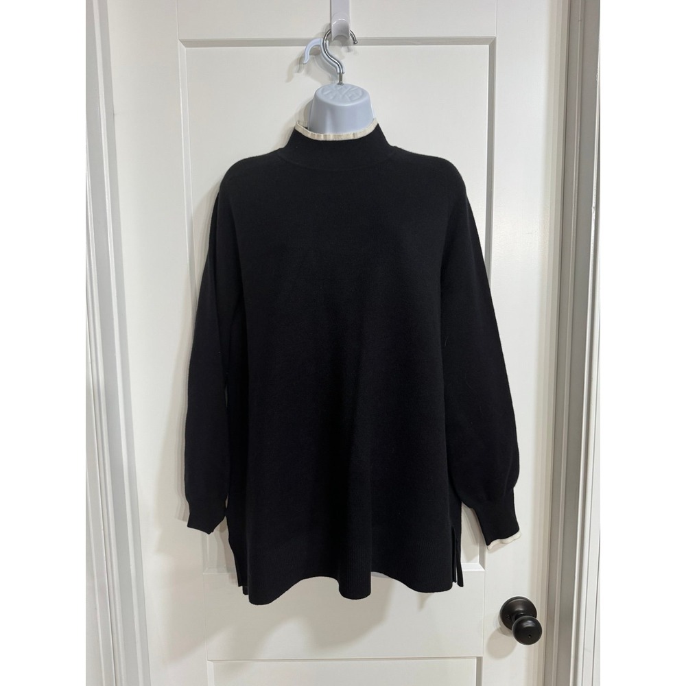 Anthropologie Maeve Sweater Women's small Black Long
Sleeve Mock Neck Oversized